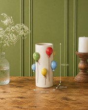 Keramik Ballonvase - glänzend buntes Ballon Design 22 cm Deko Vase