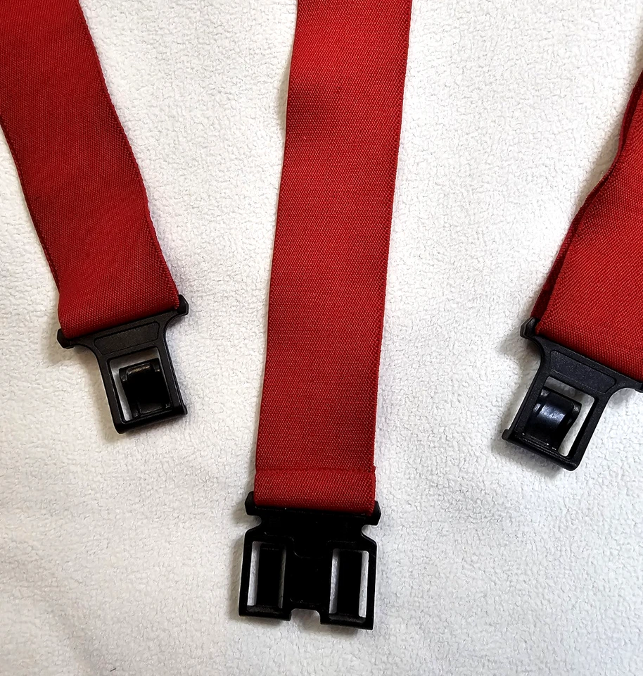 Perry Tirantes Para Hombre Elásticos 1.5 Pulgadas Ancho Gancho Extremo Tirantes Rojo Foto 3 de 3
