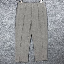 VINTAGE 80s 90s Polo Ralph Lauren Trousers Pants 34x30 Tweed Houndstooth Wool