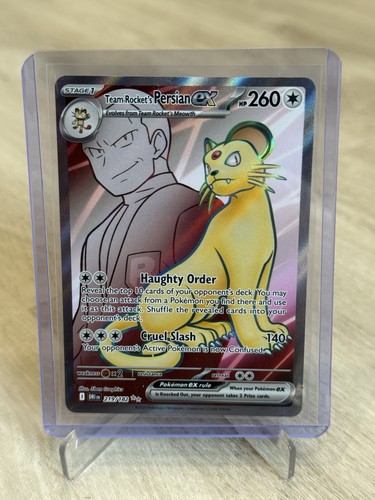 Pokemon TCG Destined Rivals Team Rocket's Persian EX Full Art Card 219/182