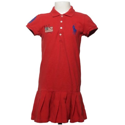 Ralph Lauren, Polokleid, Größe: 122, Rot, Baumwolle, Mädchen #BNe