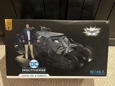 DC Multiverse Mcfarlane Toys Batman The Dark Knight - Lucius Fox & Tumbler Gold
