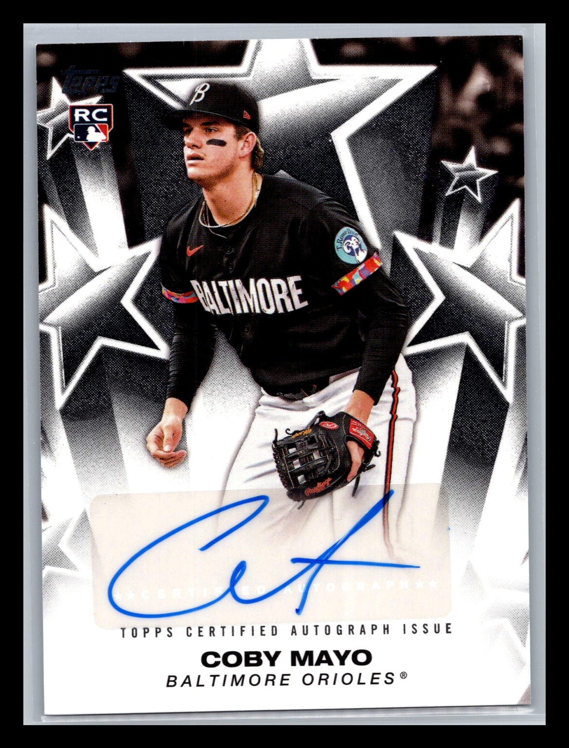 Coby Mayo RC Auto 2025 Topps Baseball Stars Autographs Baltimore Orioles