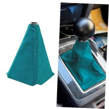 Car Shift Boot Cover, Stick Shift Cover, Suede Leather Manual Light Blue