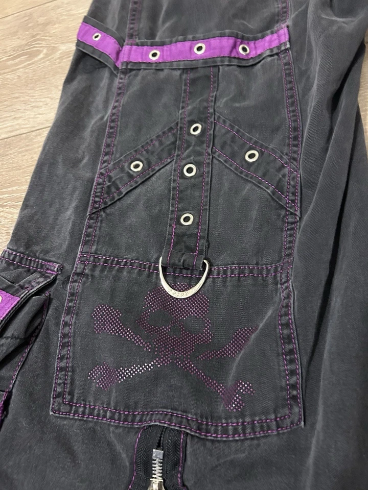 TRIPP NYC Wide Leg Grunge Gothic Emo Thrash Cargo Straps VTG Pants Size Small 32 - Image 3 of 4