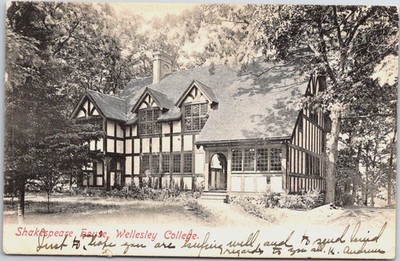 Shakespeare House Wellesley College Postcard 1915