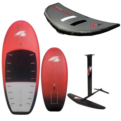 F2 Set Foilboard Glide Strato Team Rot 120L + Alu Foil 1700 + Wing 4qm