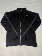 Nike DRI FIT Running Jacket Men  s Medium Black Grey ACTIVEWEAR