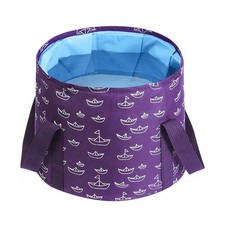 Collapsible Bucket for Soaking Feet, Purple Portable Travel Foot Bath Tub, Fo...