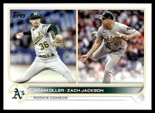 2022 Topps Update Adam Oller / Zach Jackson Rookie Oakland Athletics #254