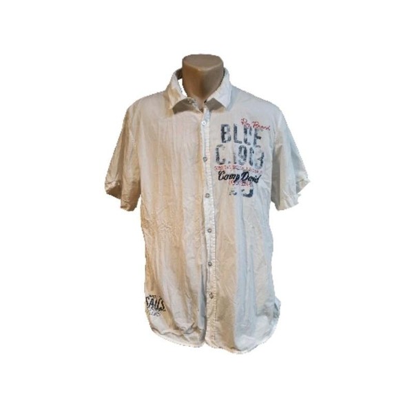 Men Camp David Shirt White Cotton 40 /L / 48 #XK3