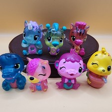 7 Hatchimals CollEGGtibles Season 4 Lot Translucent Blue Alligoo Zebrush