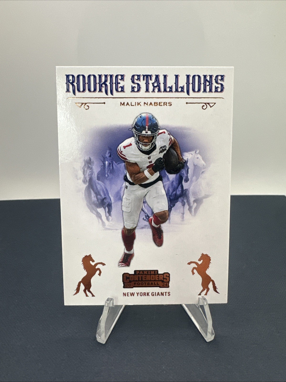 Malik Nabers Panini Contenders Rookie Stallions #6 Bronze