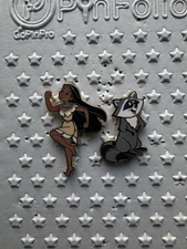 Disney Pink a la Mode Princess & Sidekick Micro Pins Pocahontas & Meeko LE 300