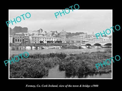 Fermoy Cork Ireland The Town & Bridge c1900 Old Large Historic Photo