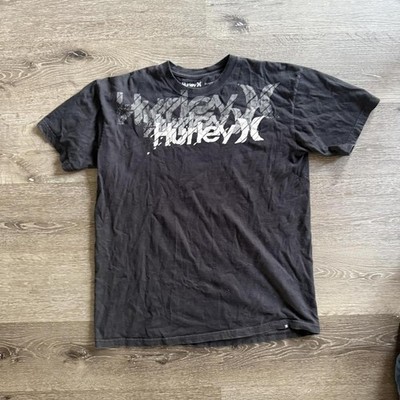 Vintage Hurley T Shirt Mens Size XL Black Short Sleeve Y2K Adult Casual