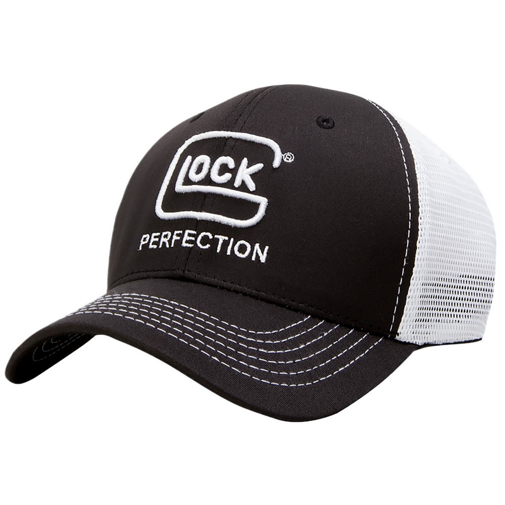 Glock AP95867 Ranger Mesh Hat Adjustable Snapback, American Flag, Black & White