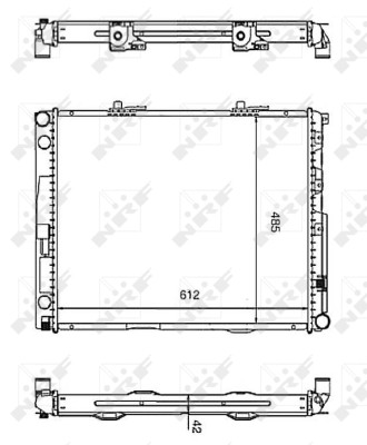 NRF-OE 58253 Radiator, engine cooling for MERCEDES-BENZ