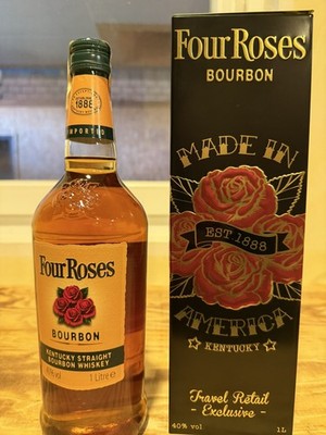 Four Roses Bourbon Whiskey  1,0 L 40% Alte Ausführung mit Blechdose von  2016