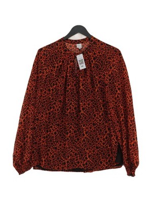 John Lewis Damen Top UK 12 Orange 100% Polyester Basic