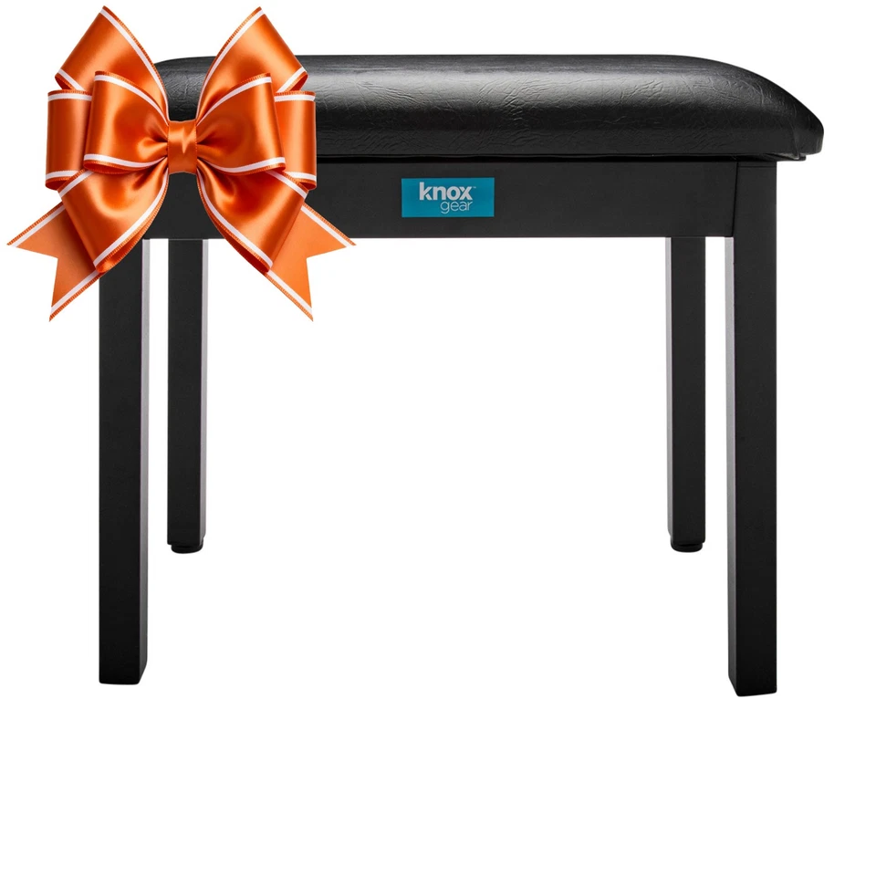 Banco de piano abatible estilo muebles Knox Gear (negro)