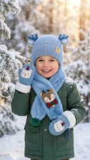 Kuscheliges 3-teiliges Winter-Set f&uuml;r Kinder &ndash; M&uuml;tze, Schal & Handschuhe