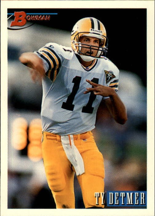 Ty Detmer #365 Football Cards 1993 Bowman trading card — raw and PSA graded price guide