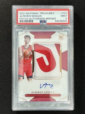 2021-22 National Treasures Alperen Sengun Bronze RC Patch Auto RPA /17 PSA 9 MT