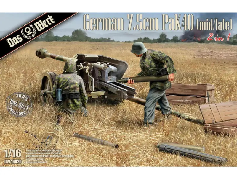 Canon Pak 40 Das Werk 16 réplique artillerie mid late 1/35