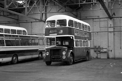 lothian rt leyland pd2 in depot of leith 6x4 Quality Bus Photo