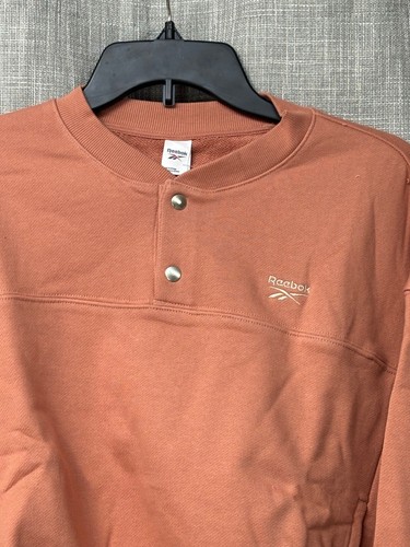 Reebok Women's Classics Cotton French Terry Cropped Sweatshirt, Canyon Coral, L - 第 9/11 張圖片