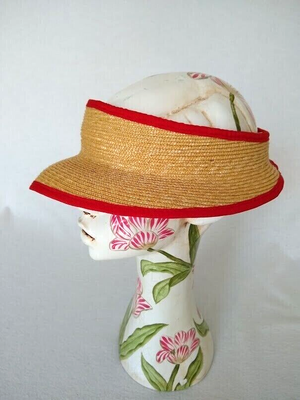 Flora Bella Straw Rafia Visor Sun Hat - Natural FLORA BELLA Women main image 4