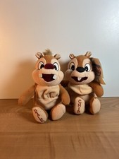 Disney Store Chip  Dale Mini Bean Bag Plush W/ Tag Collectible Toy 8" Vtg