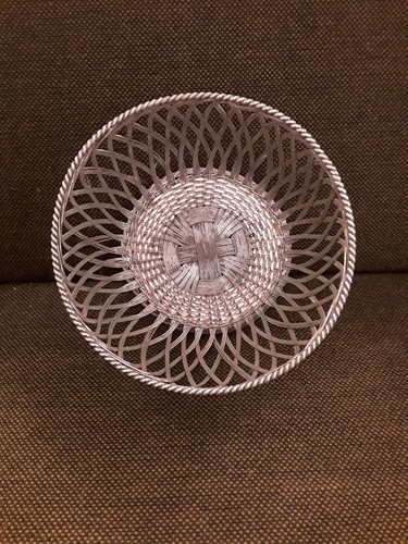 CALUTEA Brotkörbchen Drahtkorb Vintage - Metalldraht Mit Baumwollbeutel