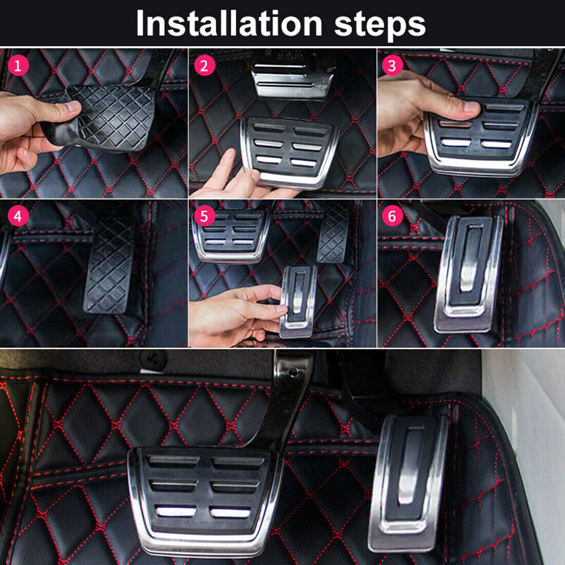 Fit For VW Golf 7 Passat Tiguan Octavia A3 Brake Gas Pedal Cover Cap Accessories