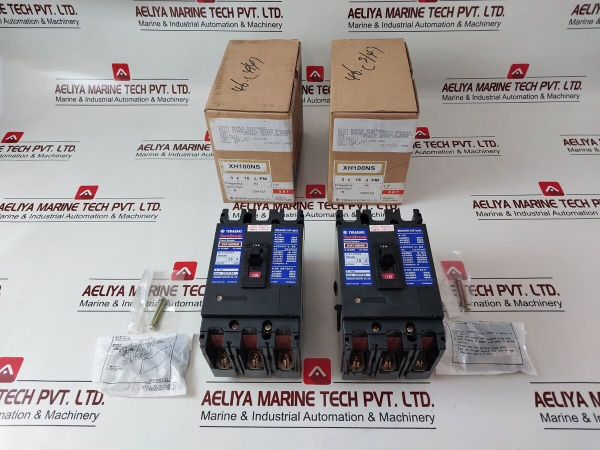Terasaki Tembreak XH100NS Circuit Breaker 15A 690V AC 3-Pole Terasaki Tembreak XH100NS Circuit Breaker 15A 690V AC 3-Pole