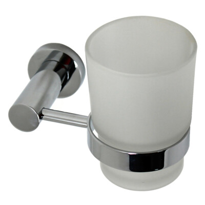Fima Rotola F6003/1CR Glashalter mit Becher Halter Zahnbürstenbecher Edelstahl