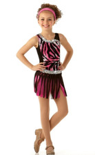 Out Of Control Adult Large Jazz Tap Dance Costume Leotard  Fringed Skirt New