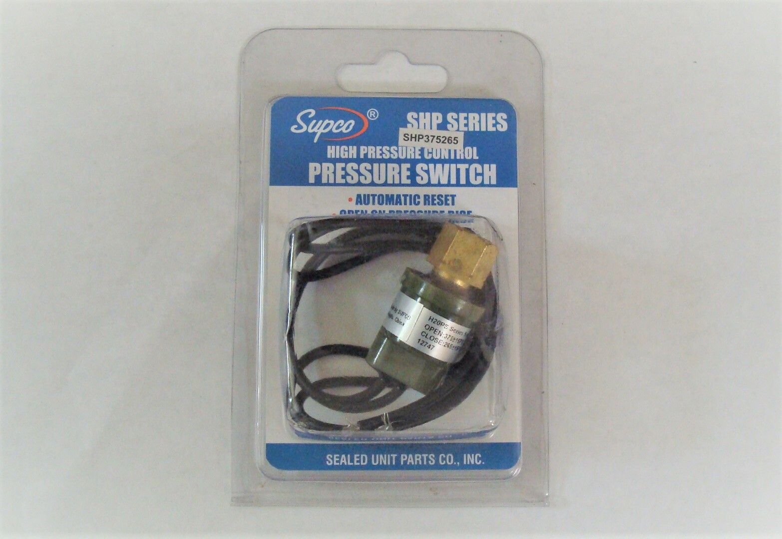Supco SHP375265 High Pressure Control Switch Opens@375 psi Closes@265 ...