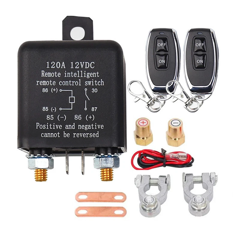 Relé interruptor batería coche 12V 200A aislador remoto inalámbrico herramienta de control de corte Foto 2 de 4