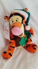 1999 Santa Christmas Tree Tigger UK Disney bean bag beanie plush mbbp