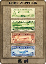 Stamp Plak - Graf Zeppelin - MINI - SCOTT C18 C13 C14 C15 - READ DESCRIPTION