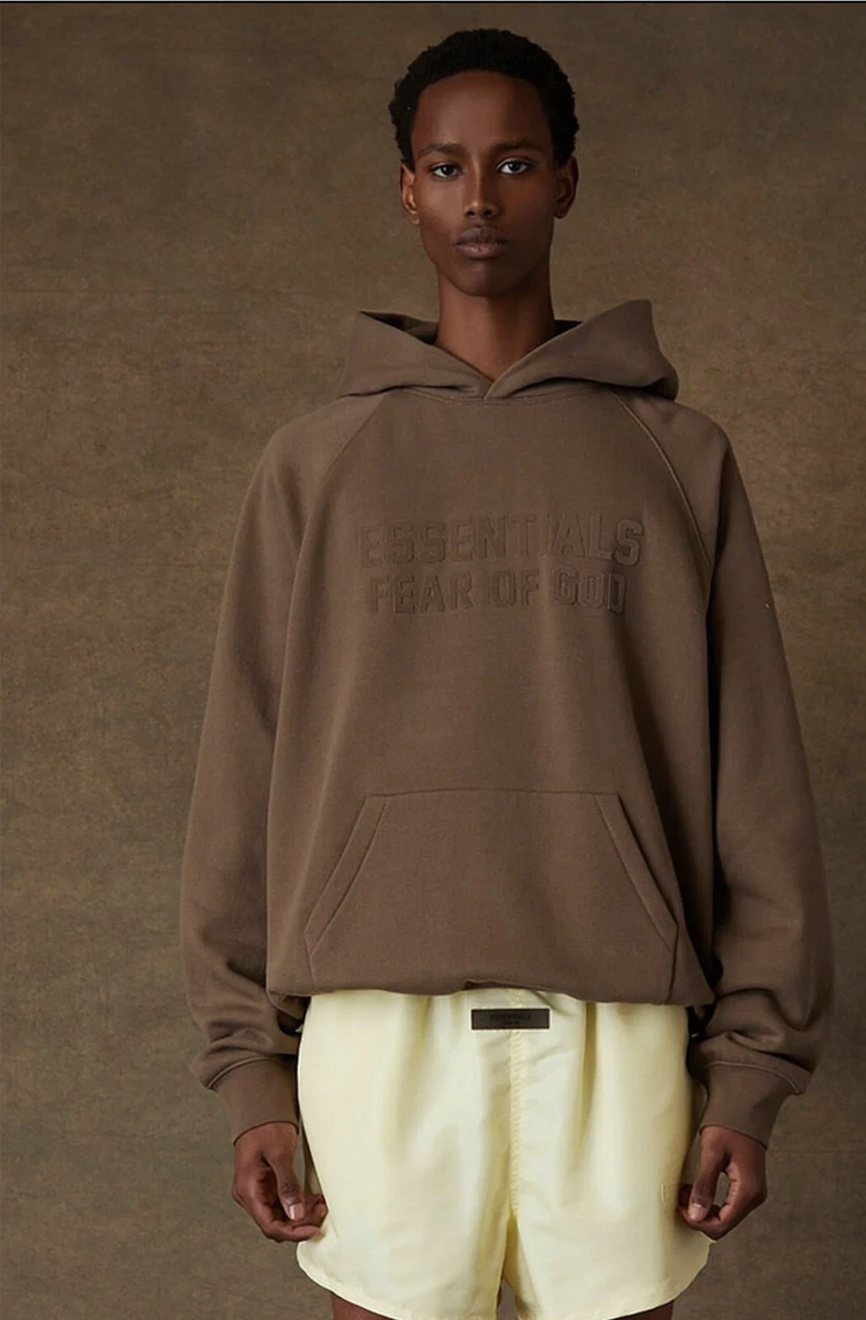Fear of God Essentials Hoodie Wood FW22 Size Small | eBay