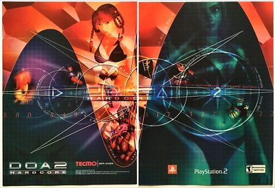 doa  ポスター Vintage Print Ad Dead Or Alive 2 Hardcore DOA PS2 Original Promo