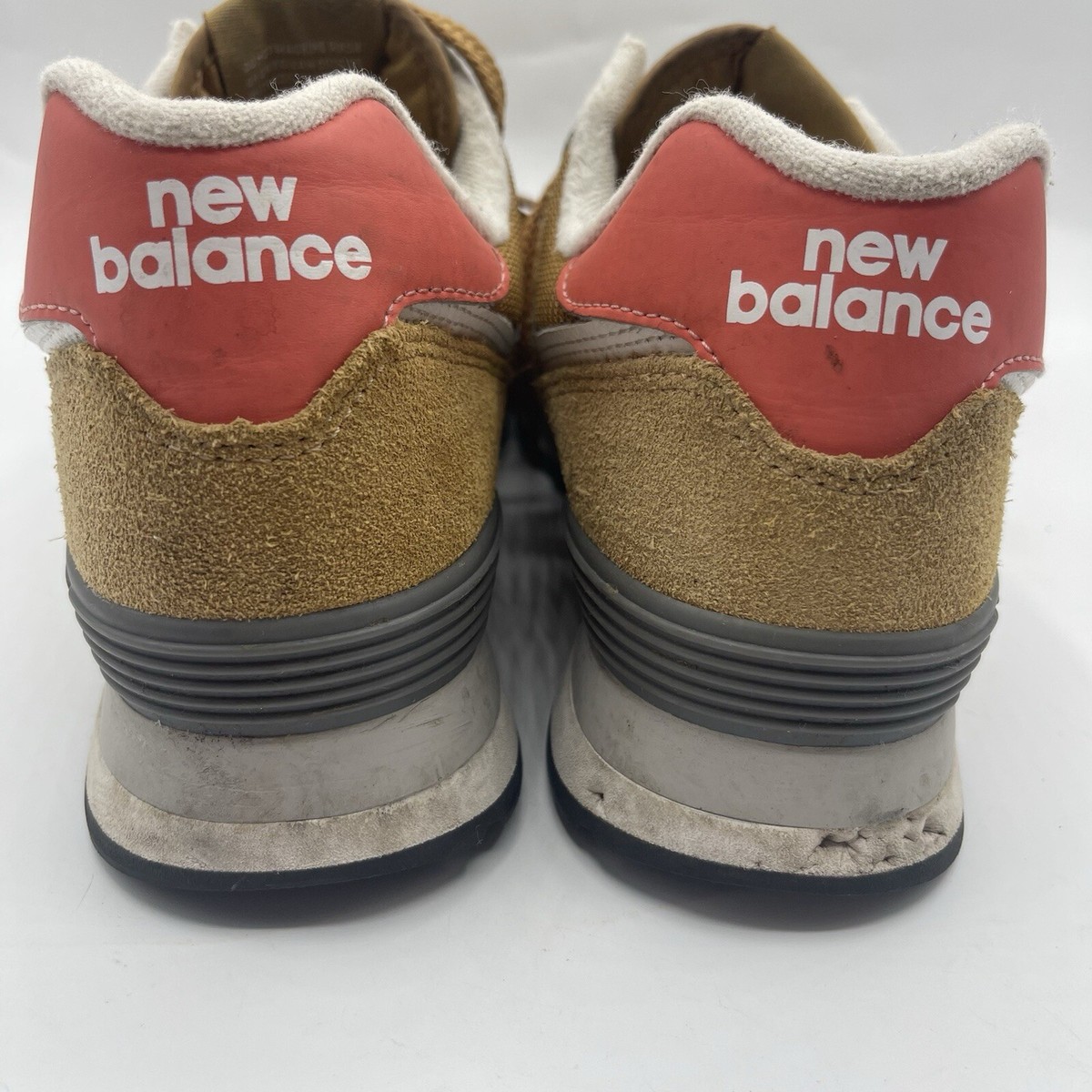 New Balance 574 Workwear Red Women Size 10 Suede Lace Up Sneakers