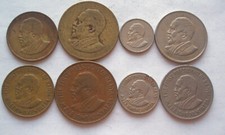 Kenya 8 coins 1966 - 1978