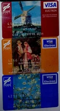 Ukraine set of 3 bank cards reproduction of paintings by famous artists