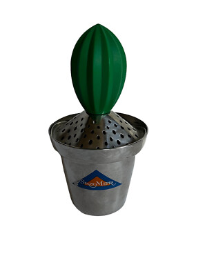New Spinoza Orange Handheld Squeezer Green by MEPRA made Italy stain/steel RARE!