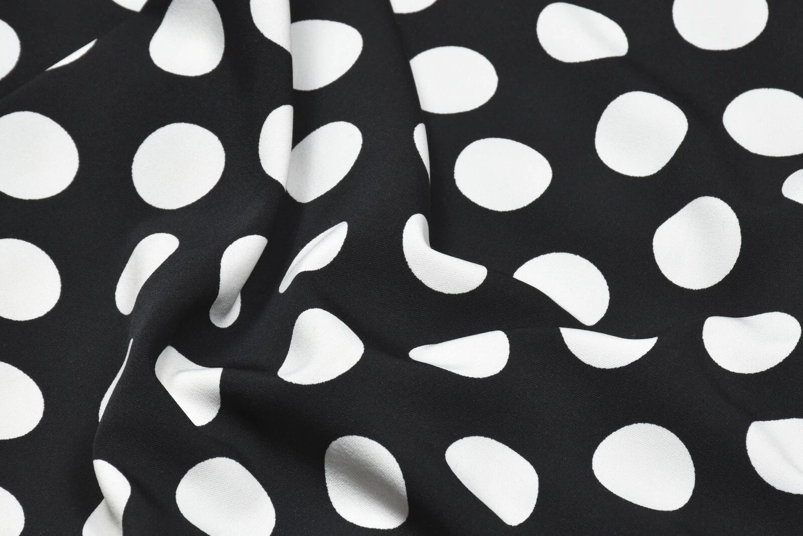 Abito boutique MOSCHINO foderato misto poliestere a pois nero taglia 10 US