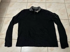 Hugo Boss Piceno 01 Regular Fit 1/4 Button-up Cotton Jumper - Black - Size M